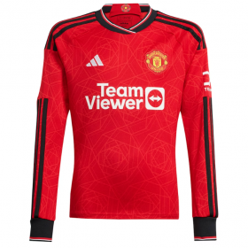 Manchester United Home Long Sleeve Jersey 23/24 (Customizable)